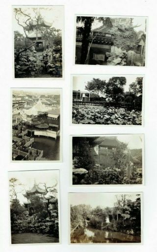 Old Photographs Huxinting Chinese Tea House Etc Shanghai China Vintage 1930s