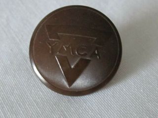 Rare Vintage Ymca Uniform Coat Button Bakelite 7/8 " Star Arrow On Back