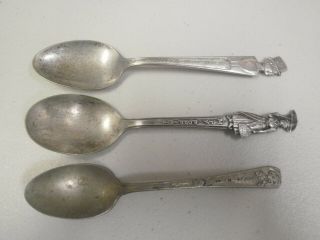 3 Vintage Disney Spoon 1964 Mary Poppins Pinocchio Charlie Mccarthy Silver Plate