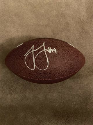 Juju Smith Schuster Autographed Football Pittsburgh Steelers