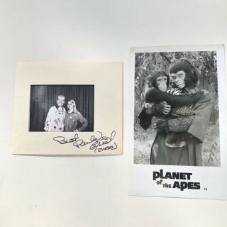 Vintage Paula Crist Planet Of The Apes Signed B&w Polaroid Fan Photo Zira