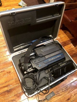 Panasonic Omnimovie Vhs Hq Camcorder Vintage Case Cords Charger