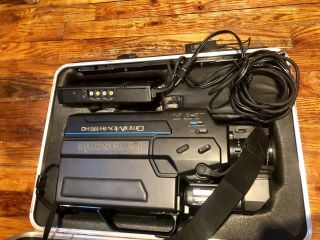 Panasonic Omnimovie VHS HQ Camcorder Vintage Case Cords Charger 3