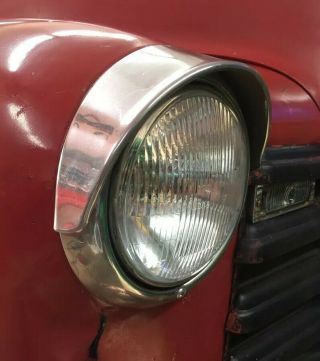Vintage Chrome Headlight Visors 1940’s 1950’s Chevy Ford
