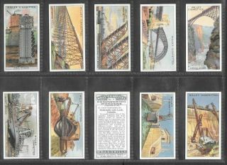 Wills 1927 Interesting (engineering) Full 50 Card Set " Engineering Wonders "