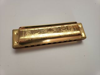 Vintage Harmonica,  Hohner Marine Band 1896 - 1996 Gold Limited Edition in C [H318] 3