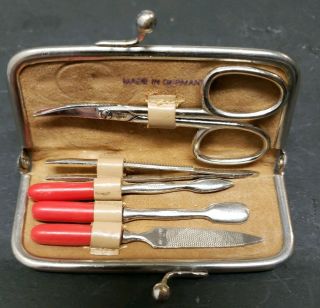Vintage Unimart Small Manicure Set Made In Germany German Tools