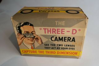 Vintage Coronet 3 - D Stereoscopic Camera with Box,  Viewer & Instructions 2