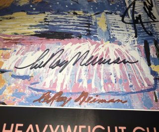 Larry Holmes Gerry Cooney Signed Fight Poster with Leroy Neiman Boxing 3