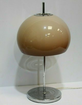 Vintage 1960s/70s Italian Mushroom Chrome Table Lamp Harvey Guzzini - 250