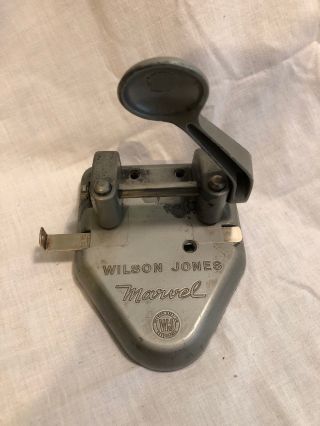 Vintage Wilson Jones Marvel 2 Hole Paper Punch 331 Made In Chicago