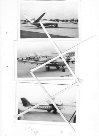 5x 1962 Photo - Civil Heinkel Potez 191 D - Iham,  Others @ Hannover Air Show