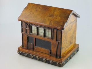 Rare Large Antique 19th Century Victorian House Tea Caddy Box Circa 1880