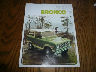 1975 Ford Bronco Sales Brochure Vintage