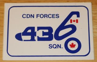Old Rcaf Royal Canadian Air Force 436 Squadron Lockheed C - 130 Hercules Sticker