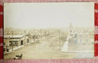 1904 - 18 Vintage Rppc Postcard Cordell,  Oklahoma View Of Main St,  Signs Lee Bros