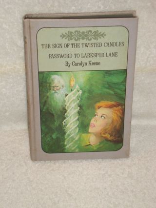 Nancy Drew Twin Thriller Mystery 9 Twisted Candle,  10 Larkspur Lane Hc Accptble