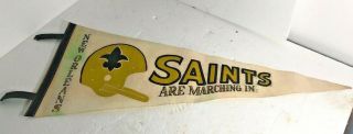 Vintage 1967 Orleans Saints Pennant