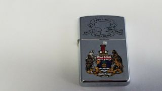 Vintage Zippo Lighter Diego Garcia British Territories Indian Ocean