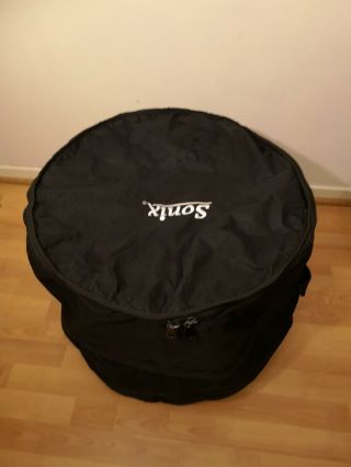 Vintage Sonix 16 " Floor Tom Case With 2 Zips And Lined Interior Sonix Softcase