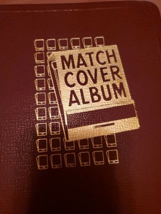 Elco Match Cover Album Scrapbook Leather With Refill Pages Gc Vintage