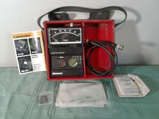 Lignomat H60,  Lignometer K Moisture Meter Kit Case And Chart Vintage 1984