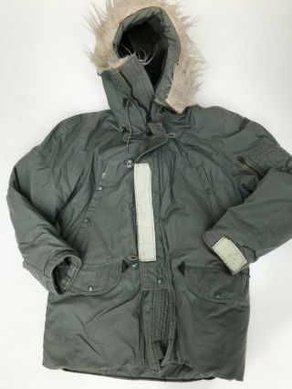 Vintage Military Extreme Cold Weather Parka N - 3b Olive Green M 1976 Coat Jacket