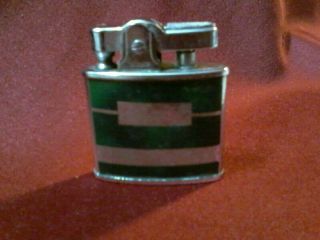 Vintage Marbo - Lite Green And Chrome Automatic Cigarette Lighter