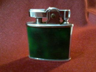 Vintage Marbo - Lite Green and Chrome Automatic Cigarette Lighter 2