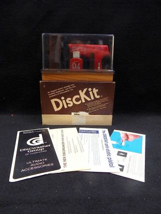 Vintage Discwasher Disckit Vinyl Record Cleaning System Brushes Zerostat Gun D4