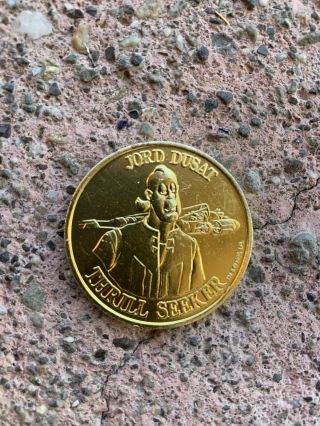 Star Wars 1985 Droids Jord Dusat Thrill Seeker Vintage Collectors Gold Tone Coin