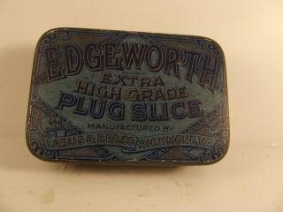 Edgeworth Extra Plug Slice Tobacco Tin Larus & Bro.  Co.  Richmond Va