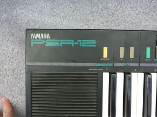 Yamaha PSR - 12 Vintage Keyboard Synthesizer W/ AC Adapter And Stand 3