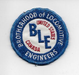 Brotherhood Of Locomotive Engineers Union Ble Embroidered U.  S.  / Canada Patch
