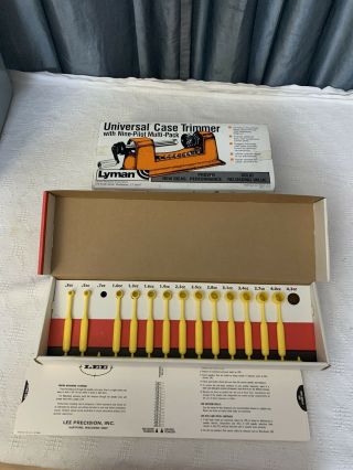 Vintage 1986 Lyman Universal Case - Cartridge Reloading - W/ Powder Measure Kit