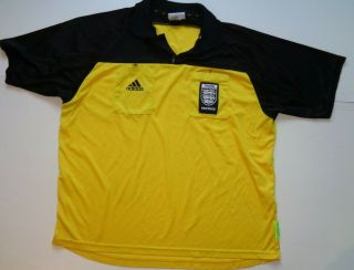 Vintage Adidas Fa Referee Football Shirt - Xxl Mens,  Yellow & Black