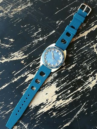 Eloga Flipper,  Vintage Swiss Diver Watch,  20ATM 600FT,  Tropic Sport Band 3