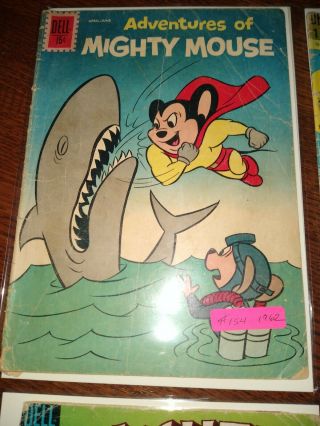 Mighty Mouse vintage 8 COMICS 6 - 12¢ 1 - 15¢ & 1 - 35¢ 5 are DELL 3 are GOLD KEY. 2