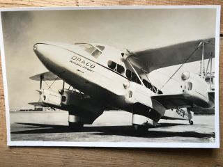 Imperial Airways De Havilland D.  H.  86 Draco Croydon Postcard