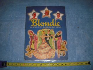 1940 Cut - Out Paper Doll Book " Blondie " (rare)