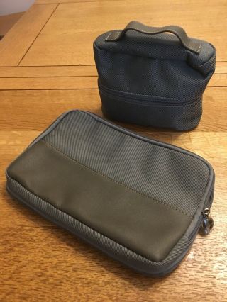 Bvlgari Wash Bag X2 Grey Toiletry Bag Expandable