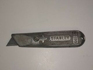 Vintage Stanley No 199 Fixed Blade Utility Knife Made In Usa 5 1/4 " Long