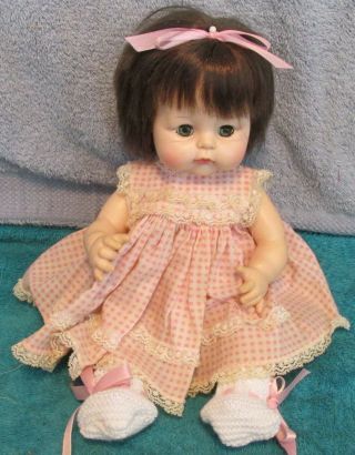 Vtg Tagged Madame Alexander 12 " Vinyl " Sweet Tears " Doll Rooted Hair Sweet Doll