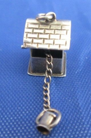 Vintage Sterling Silver Movable Wishing Well Charm