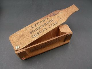 Vintage Lynch Friction Box 101 From 1965 Turkey Call Hunting