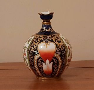Very Rare Antique Royal Crown Derby Imari 1130 Pattern - " Bud Vase " - C.  1894.