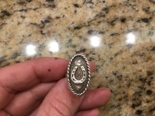 Vintage Vogt Mexico Sterling Silver Horseshoe Ring Size 7 1/2