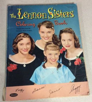 Vintage The Lennon Sisters Coloring Book Whitman 1958