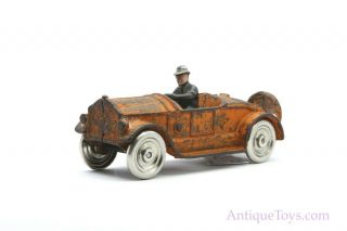 Antique Kilgore Mfg.  Co.  Large Orange Cast Iron Coupe Car Vehicle Toy