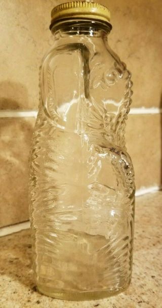 Vintage 1950s Grapette Syrup Elephant Glass Bottle Coin Jar Bank Camden Arkansas 3